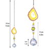 H&D HYALINE & DORA Pack 3pcs Suncatcher Hanging 30mm Crystal Ball with Agate Slices Wind Chimes Ornaments Decor for Window Home Garden