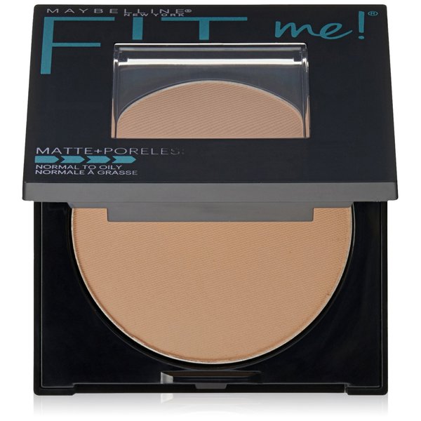 Maybelline New York Fit Me Matte Plus Poreless Powder, Natural Tan, 0.3 Ounce
