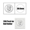 MUDOR Upgraded Premium Coin Flips for Half Dollars, 200 Pack Cardboard Coin Holder, Mylar Coin Flips 2x2, Paper Coin Holders