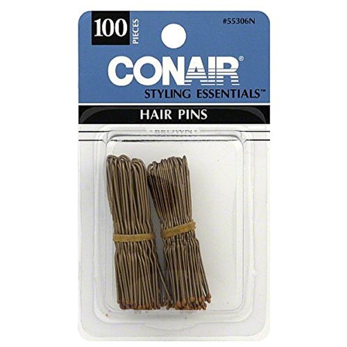 Conair Styling Essentials Hair Pins, Bronze 100 ea (Pack of 5)