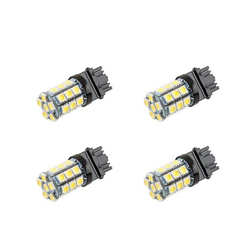 Makergroup S8 3156 Wedge Base LED Light Bulb 12VAC/DC Low Voltage 4Watt Warm White 2700K-3000K for Outdoor Landscape Lighting Outdoor Landscape Lighting and Automotive Lights 4-Pack