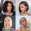 GCTGCT Bob Wig Human Hair 4x4 HD Lace Front Glueless Wigs Human Hair Pre Plucked Short Straight Bob Wigs for Black Women 180% Density Wear and Go Human Hair Wig No Glue Natural Color 10 Inch