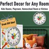 OWLCONIC Clock for Kids Learning to Tell Time, Telling Time Teaching Clock for Kids, Wall Clock Kids, Classroom Clock, Kids Learning Clock, Kids Clocks for Bedrooms.