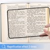 4 Pcs Page Magnifying Sheet 3X Lightweight Optical Plastic Fresnel Lens Bookmark Flat Magnifier for The Elderly and People with Low Vision Books, Bibles, Magazines,Newspaper