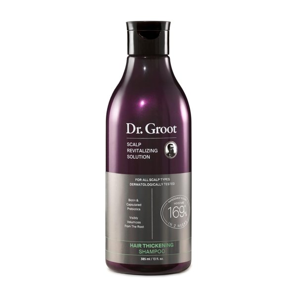 Dr. Groot Hair Thickening Shampoo with Biotin, Rosemary Oil for Volumizing Thinning, Damaged Hair - Hydrating Korean Kbeauty Scalp Revitalizing Solution