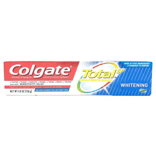Colgate Total Whitening Toothpaste Gel, 4.8 oz. (Pack of 3)