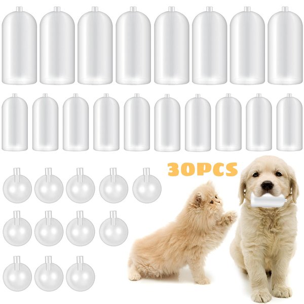 Dxmimer 30 Pack Replacement Squeakers for Dog Toys, Plastic Dog Toy Squeakers Repair Squeaky Dog Toys DIY Toy Accessories Pet Squeaker Insert Replacement Cat Dog Toys （3 Models）