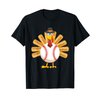 Baseball Turkey Thanksgiving Shirt for Boys Toddlers Kid Mom T-Shirt