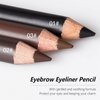 Dark Brown Eyebrow Pencils Set, 12PCS Waterproof Eye Liner Pencils，Long-lasting Dark Brown Eyeliner Pencil Set, Easy to Color Eye Brow Pencils for Women Eye Makeup Pencil