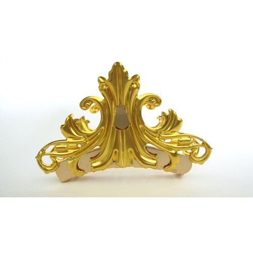 Generic Medium bright gold triangle metal victorian style filigree hair claw clip fine