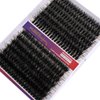Wleec Beauty Fluffy Lash Clusters D Curl, 60D 80D Thick Volume Cluster Eyelash Extensions, 280PCS Individual Lashes Wispy Fluffy Lash Clusters, 0.05 Mixed 10-18mm DIY Eyelash Extension at Home