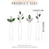Casdre Green Rhinestone Bridal Hair Pins Silver Bride Wedding Hair Pieces Small Hair Clips Crystal Hair Accessories for Women and Girls (Pack of 4)