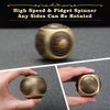 Fidget Toys Adults, Brass Hexahedral Fidget Spinner Slider, Anti Anxiety Handheld Six-Sided Stress Relieving Toy, Portable Turntable Decompression Desk Toy for Office/Thinking/Study