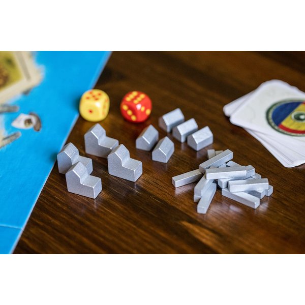 Settlers of Catan Compatible Replacement Board Game Pieces - Silver