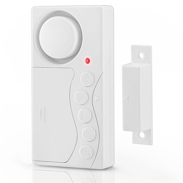 wsdcam Freezer Door Alarm with Delay When Left Open, 3/15/30/60 Seconds Adjustable Delay Refrigerator Alarm Wireless Fridge Alarm Door Open Alarm Loud 108 dB