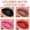 MIESCHER Red Matte Lipstick Tube, Smudge Proof Long Lasting Matte Velvety Lipstick, Intense & Bold Color Matte Lipstick, High Pigmented Matte Lipstick, Halloween Waterproof Lip Gloss for Women(04#Red)