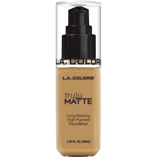 L.A. COLORS Truly Matte Foundation, Golden Beige, 1.35 Fl. Oz.