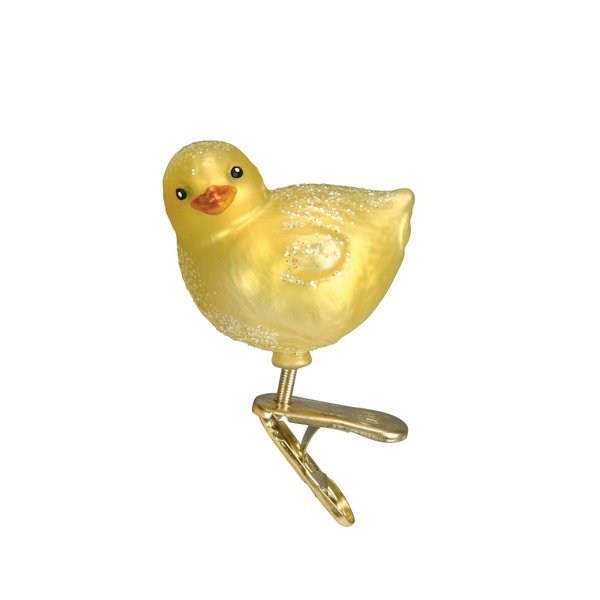 Old World Christmas Ornaments Farm Animals Glass Blown Ornaments for Christmas Tree, Baby Chick