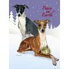 Pipsqueak Italian Greyhound Christmas Cards : 10 Holiday Cards with Red Envelopes - ADORABLE!