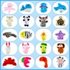 40 Pieces Finger Puppets Filled Easter Eggs Mini Cartoon Animal Puppets Easter Basket Toys Soft Plush Dolls Props Filled Bright Colorful Easter Eggs for Easter Party Basket Stuffers