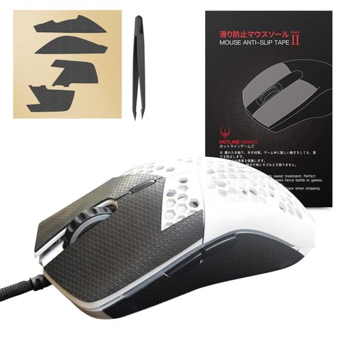 HOTLINEGAMES 2.0 Anti Slip Mouse Grip Tape Compatible with Model O Wired/Model O Wireless Gaming Mouse Skins,Sweat Resistant,Cut to Fit,Easy to Apply,Professional Mice Upgrade