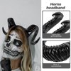 Beaupretty Devil Horn Artificial Sheep Horns Diy Goat Horns Headband Hair Clip Goth Accessories Halloween Cosplay Costume