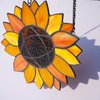 BOXCASA Sunflower Gifts Stained Glass Window Hangings,Sunflower Suncatcher Best Teacher Gifts for Women,Sunflower Decor Suncatcher for Window,Home Decor,Gift for Teacher Mother Grandma