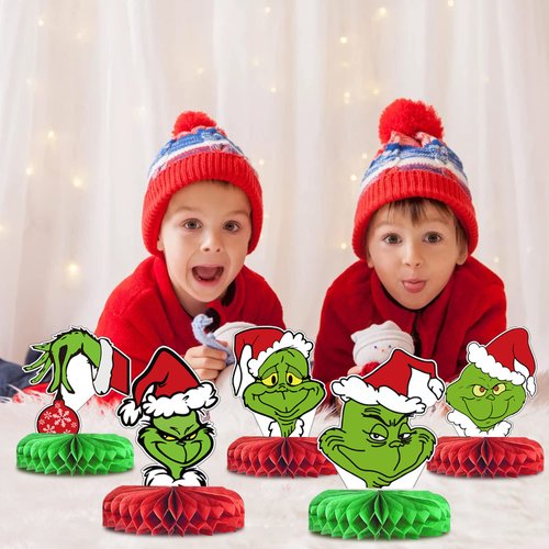 9 Pcs Christmas Centerpieces Whoville Christmas Decorations Grinchmas Christmas Decorations Christmas Birthday Party Decorations Christmas Vacation Party Supplies