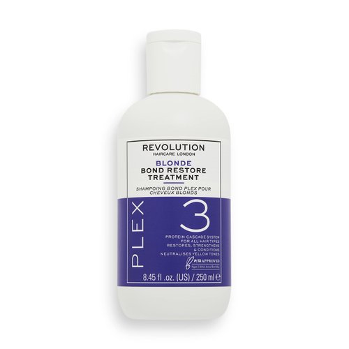 Revolution Haircare London Plex 3, Bond Restore Treatment, Hair Treatment for Blondes, 250ml