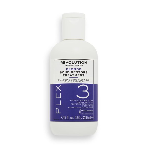Revolution Haircare London Plex 3, Bond Restore Treatment, Hair Treatment for Blondes, 250ml