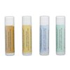 Set of 4 Lip Balms | Peppermint, Butter Rum, Spiced Chai, Natural | 100% Natural Ingredients | Soothe and Moisturize Chapped Lips | Coconut Oil, Cocoa Butter, Vitamin E | by Bella Des Natural Beauty