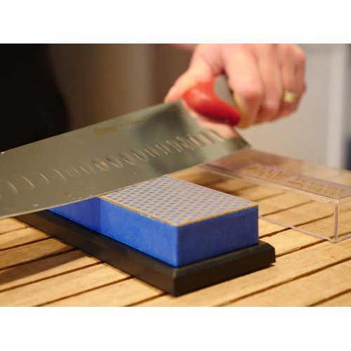 DMT (Diamond Machining Technology) 6-inch Diamond Whetstone Sharpening Stone with Plastic Case - Coarse, W6CP