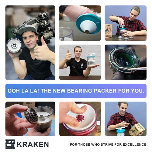 ZOOYL Rotation Hand Bearing Packer Tool, Inject Bearing Grease into Bearing Safely, Easily, Effortlessly, Wheel Bearing Grease Packer Tool, 50-Inch Drop Protection, Automatic Bearing Center Locator