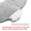 Wuronsa Ear Piercing Pillow for Side Sleepers with an Ear Hole for CNH and Ear Pain Ear Inflammation Pressure Sores, Cotton O-Shaped Side Sleeping Pillow, Ear Guard Pillow
