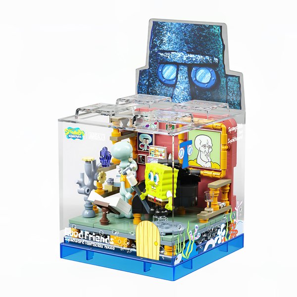 Lreyrous Exquisite Sponge Toy Building Block Box Set Series 1 Island Building Blocks Birthday Gifts for Boys and Girl with Themed Characters for 14+ Teenagers & Adults