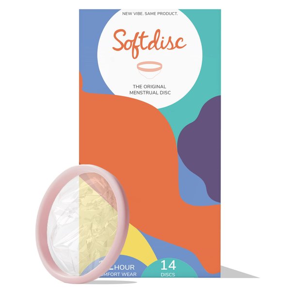 Softdisc Menstrual Discs | Disposable Period Discs | Tampon, Pad, and Cup Alternative | Capacity of 5 Super Tampons | HSA or FSA Eligible | 14 Count