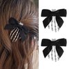 2pcs Halloween Hair Clips Metal Hair Claw Clips Supplies Silver Halloween Skeleton Claw Butterfly Bows Flat Hair Clips for Women Halloween Hair Styling Accessories Halloween Party Hair Decorations