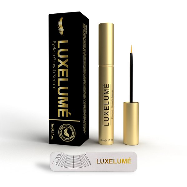 Eyelash Growth Serum for Thicker and Longer Looking Lashes, Advanced Eyelash Enhancing Serum for Natural Lashes & Brows with Eyelash Ruler, Vegan & Cruelty-Free
