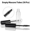 30 Pieces 10 ml Empty Mascara Tubes Eyelash Wand Refillable Clear Bottles Cream Container with 4 Pieces Transparent Funnels Transferring Castor Oil for DIY Cosmetics (Pink)
