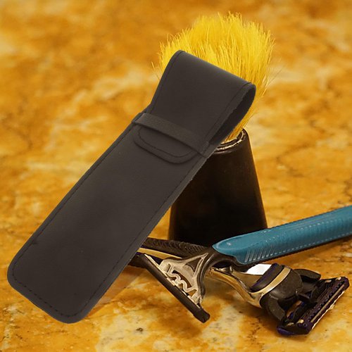 FRCOLOR 4pcs Shaver Case Shaver Storage Safety Razor Case Razor Carrying Case Shaving Fits Barber Bag Razor Covers Razor for Men Travel Razor Cover Portable Man Suitcase Leather