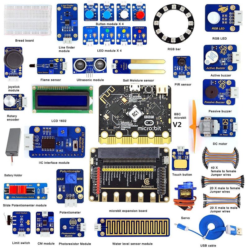 Adeept Sensor Starter Kit for BBC Micro:bit (V2 Included ...