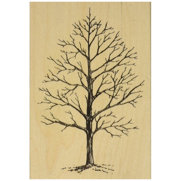 Judikins Rubber Stamp 4"X2.75", Winter Tree