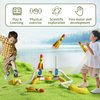 Rocket Launcher for Kids Air Rocket Toy - 2 Pack Stunt Plane Launcher Toy 6 Foam Tipped Rockets Toy Foam Blaster Set Outdoor Toys for Kids Team Game Boys Girls Gifts