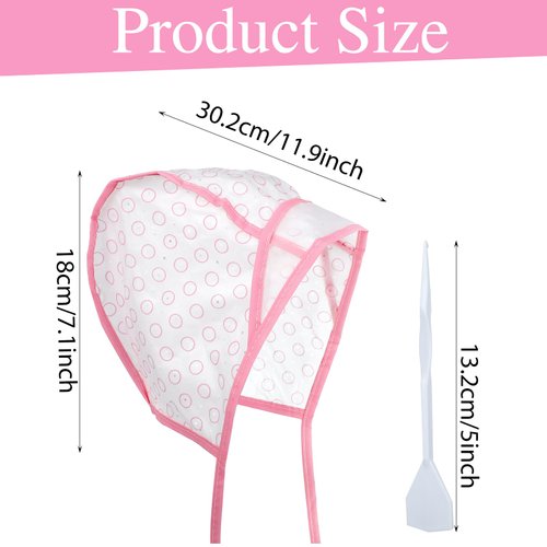 Bewudy 3 Pcs Hair Highlighting Caps, Salon Hair Coloring Dye Cap, Hair Dye Cap Disposable Hair Art Frosting Cap with Plastic Crochet Hook for Salon Hair Dyeing Hairdressing and DIY Dyeing Hair