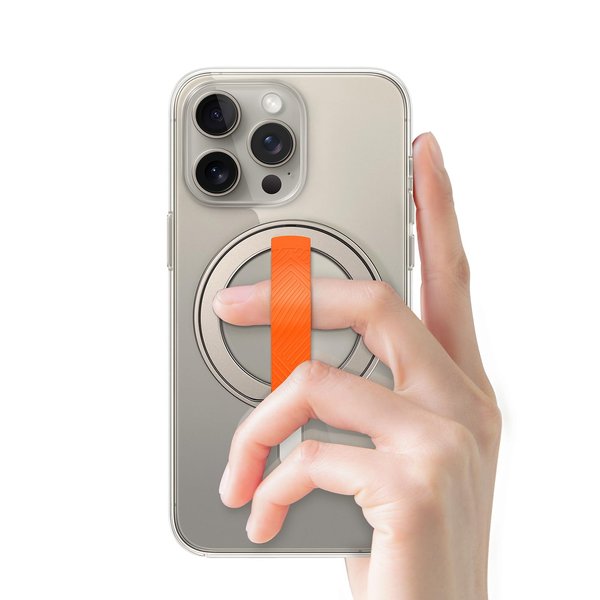 EWA MagOne 2nd Gen Phone Grip Stand with Replaceable Silicone Finger Strap, Removable Magnetic Ring Holder Kickstand Loop, Accessories for 15, 14, 13 Pro/Max/Plus