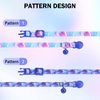DILLYBUD Breakaway Cat Collars for Girl Boy Cats, Fall Winter All Weather Cat Collar Personalized Pattern 2 Pack,Cute Classic Safety Buckles and Bells,Adjustable Printed Nylon Colorful Blue