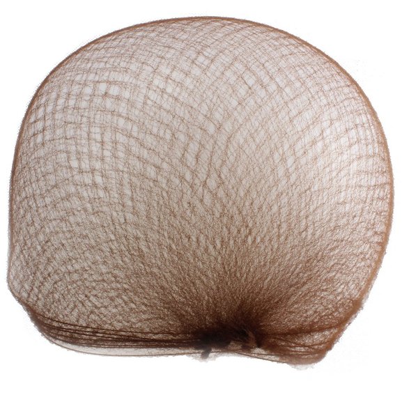 WeKen Pack of 100pcs Hair Nets Invisible Elastic Edge Mesh 50cm 20" Light Brown