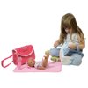 The New York Doll Collection Unicorn Doll Diaper Travel Bag with Doll Care Accessories, Including Baby Lotion, Powder, and Changing Mat