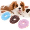 GANPUB Blue Donut Dog Chew Toy Soft Plush Donut Sound Toy,Cute Pet Bite Squeaker Sound Puppy Dog Plush Chewing Toy,Pet Supply for Puppy,Toys