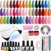 VANREESA 42 Pcs Gel Nail Polish Kit with U V Light 24 Colors Gel Nail Polish Set Glossy & Matte Top Coat Complete Gel Nail Kit with Manicure Tools for All Seasons Gifts for Women